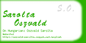 sarolta oszvald business card